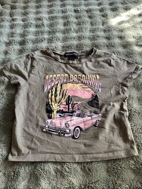 Streetwear Society Olive Tee with Pink Retro Car Graphic
